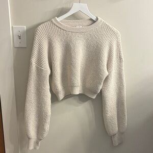 LA Hearts Pacsun Cream Knit Crew Neck Sweater